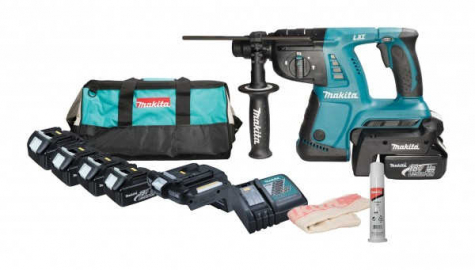 Akumulatorska SDS+ bušilica čekić BHR262RB4 sa 4 baterije Makita